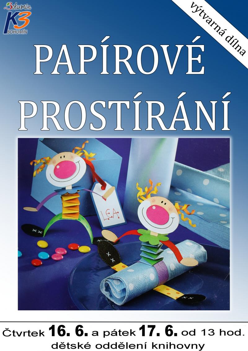 Zobrazit detail akce: Papírové prostírání