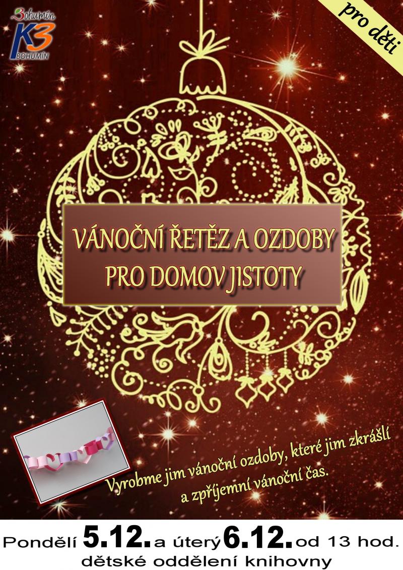 Zobrazit detail akce: Vánoční řetěz a ozdoby pro Domov jistoty