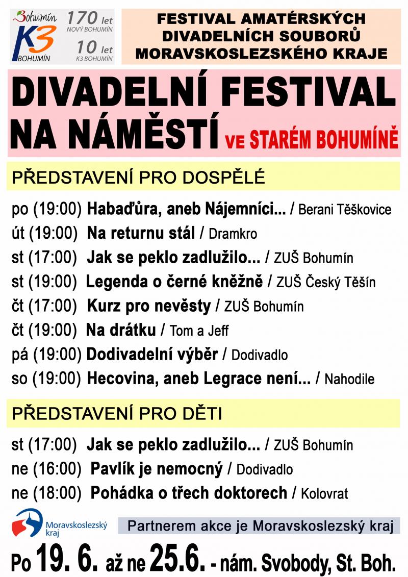 Zobrazit detail akce: Divadelní festival na náměstí ve Starém Bohumíně