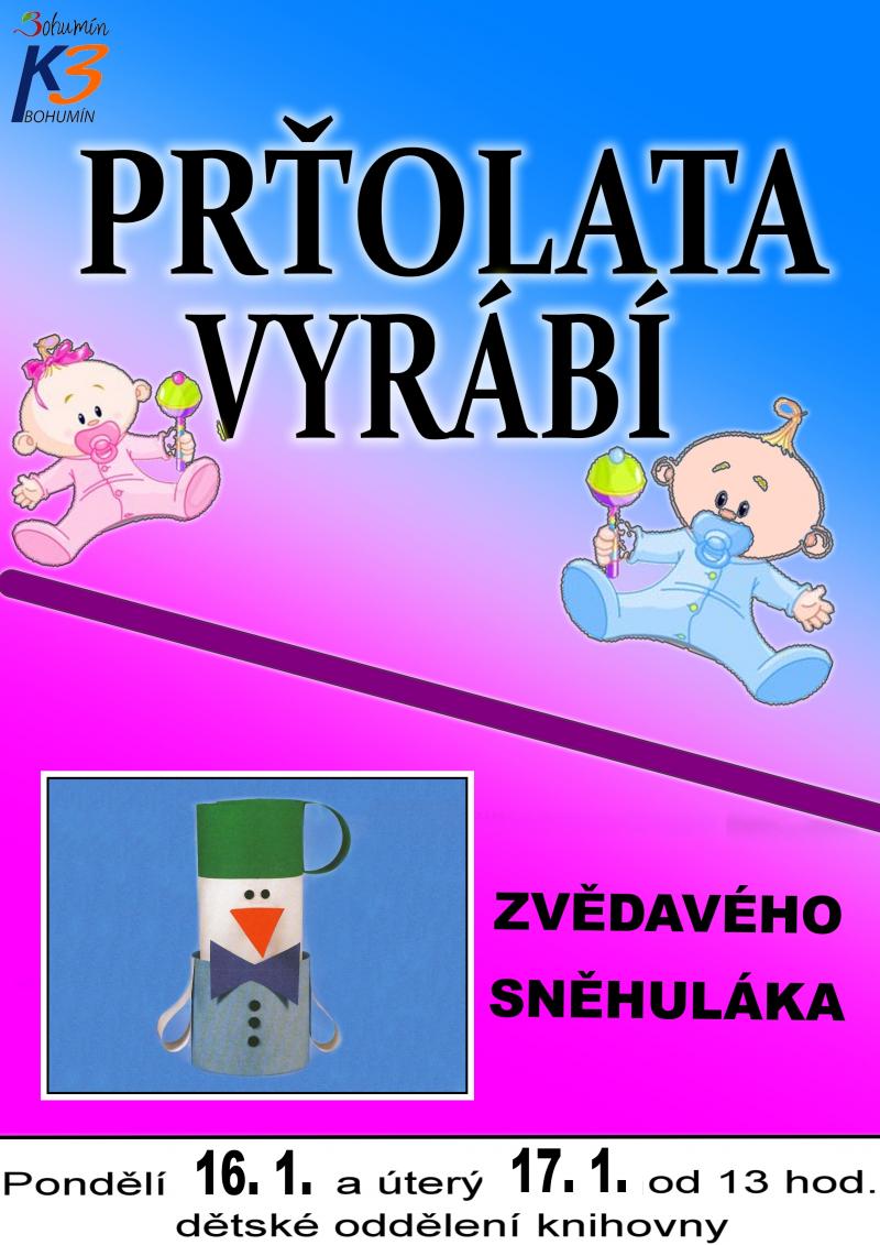 Zobrazit detail akce: Prťolata vyrábí...ZVĚDAVÉHO SNĚHULÁKA