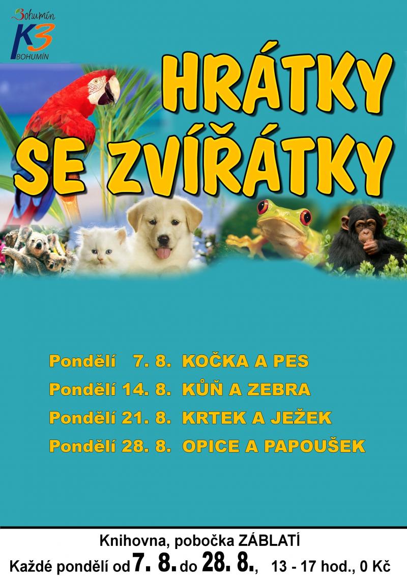 Zobrazit detail akce: Hrátky se zvířátky - Opice a papoušek