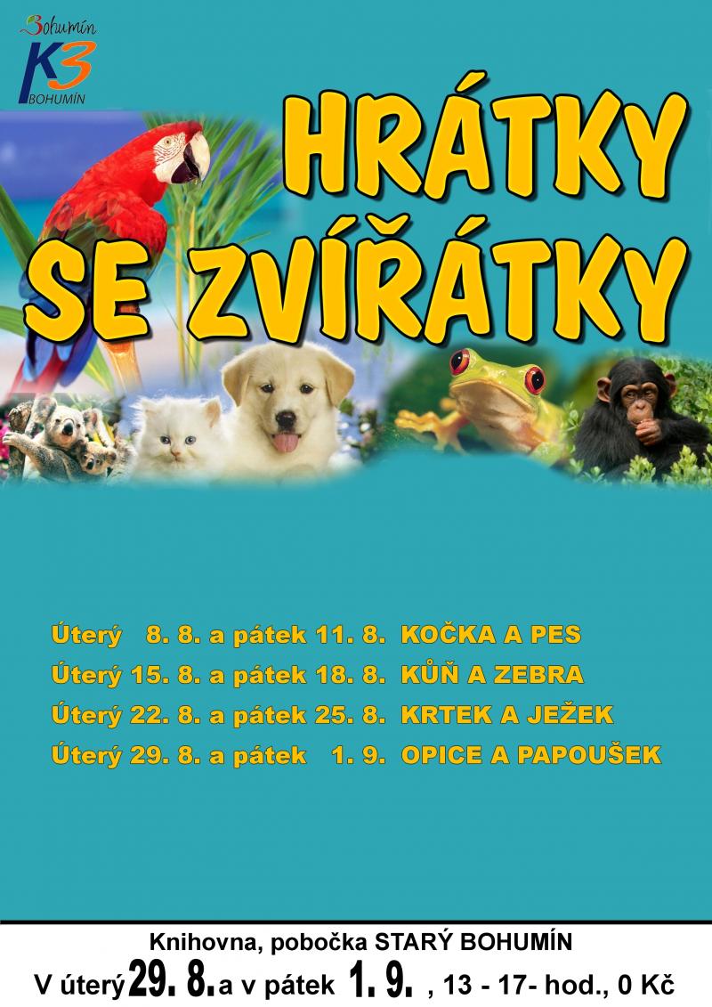 Zobrazit detail akce: Hrátky se zvířátky - Opice a papoušek