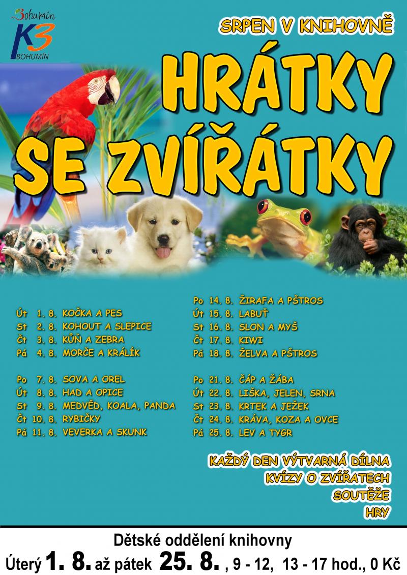 Zobrazit detail akce: Hrátky se zvířatky - Celý program