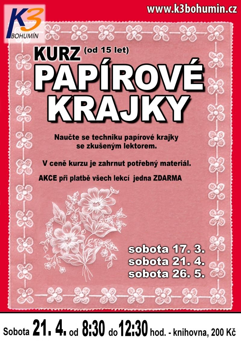 Zobrazit detail akce: Kurz papírové krajky