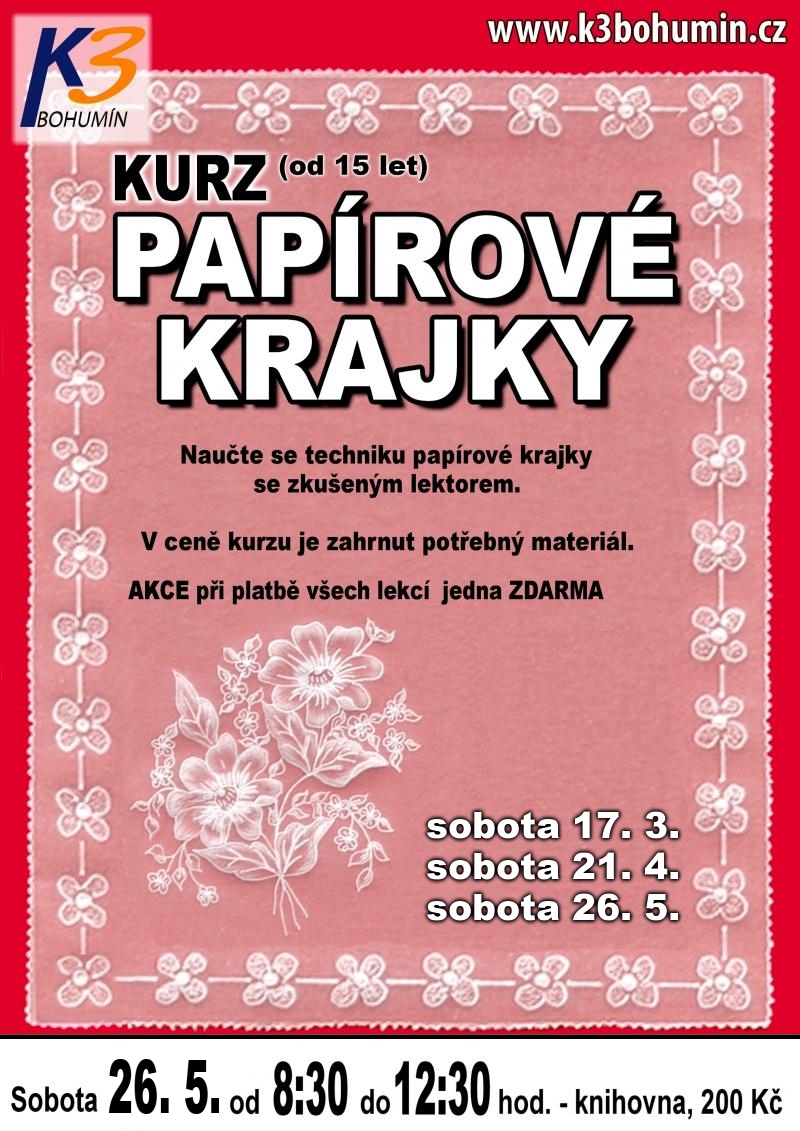 Zobrazit detail akce: Kurz papírové krajky