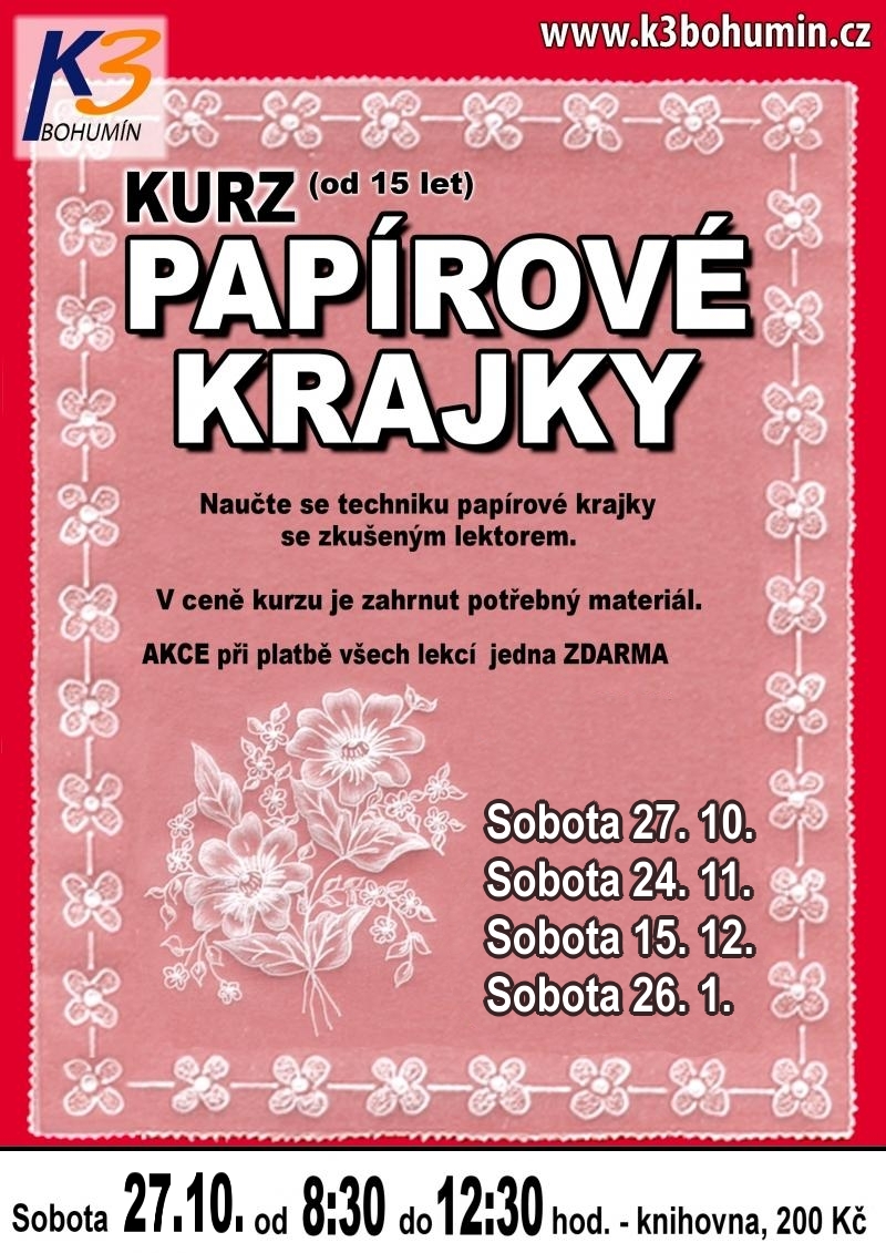 Zobrazit detail akce: Kurz papírové krajky