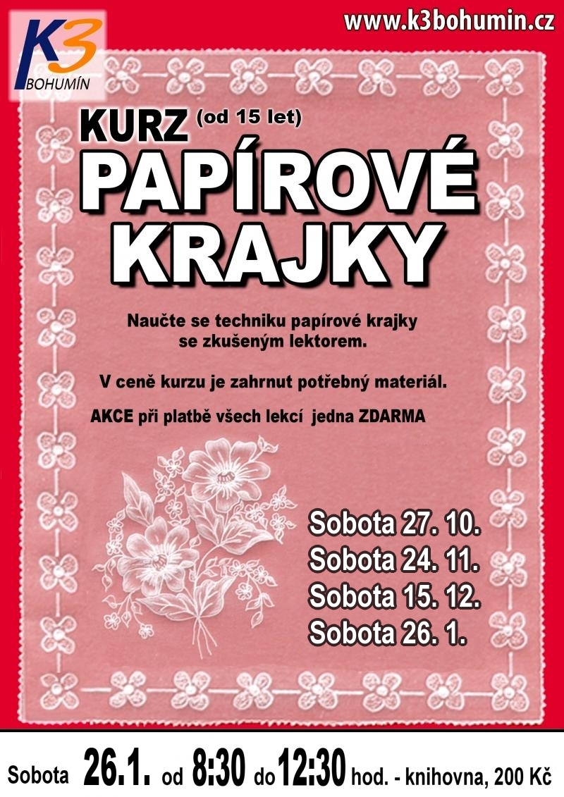 Zobrazit detail akce: Kurz papírové krajky