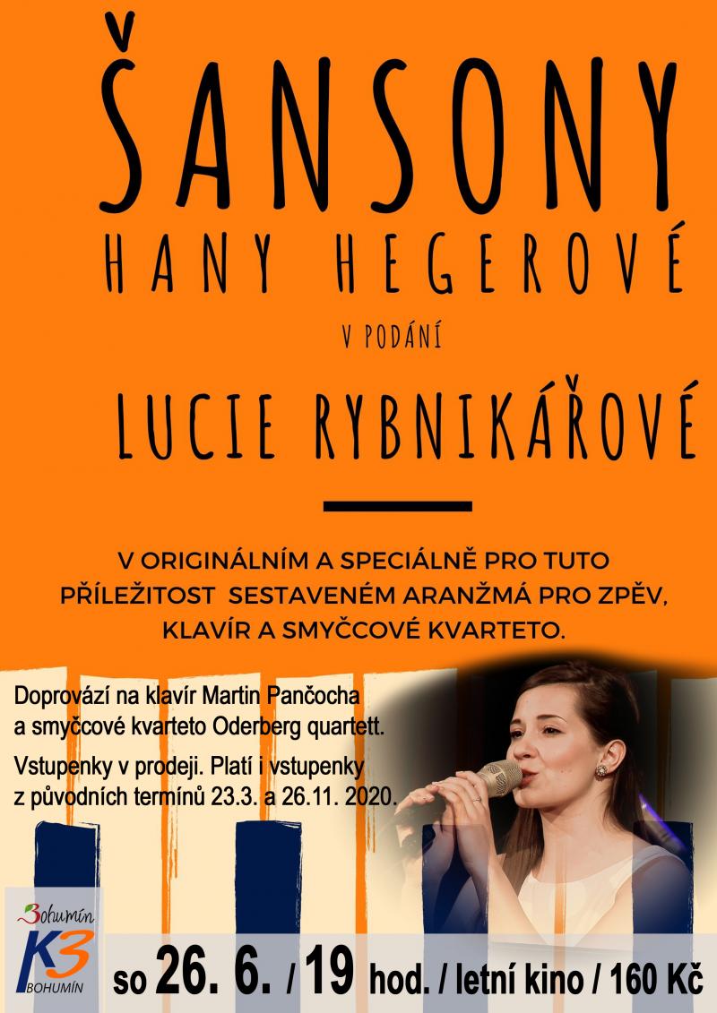 Zobrazit detail akce: Šansony Hany Hegerové v podání Lucie Rybnikářové