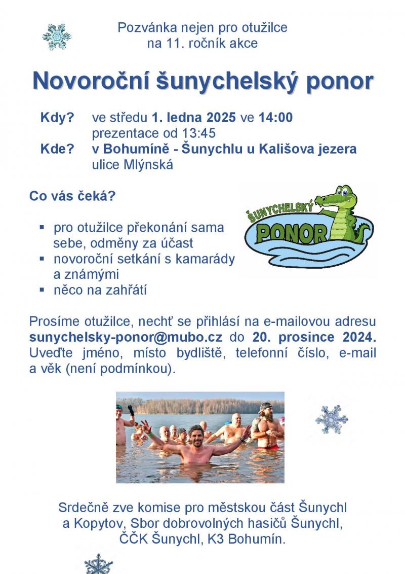 Zobrazit detail akce: Novoroční ponor