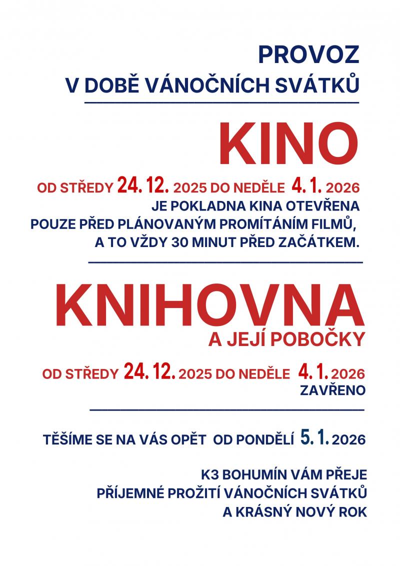 Provoz knihovny v době vánočních svátků