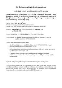 Záměr pronájmu nebytových prostor