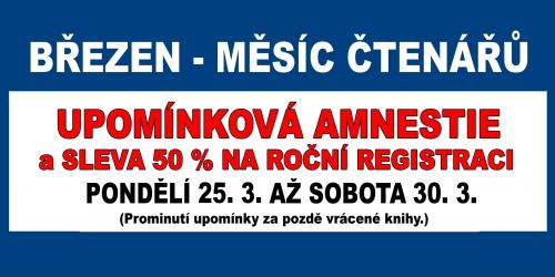 Zobrazit článek - Měsíc čtenářů a UPOMÍNKOVÁ AMNESTIE