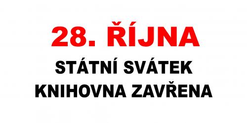 Zobrazit článek - Ve čtvrtek  28. 10. 2021  bude knihovna UZAVŘENA