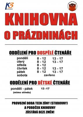 Zobrazit článek - Změna provozní doby o letních prázdninách