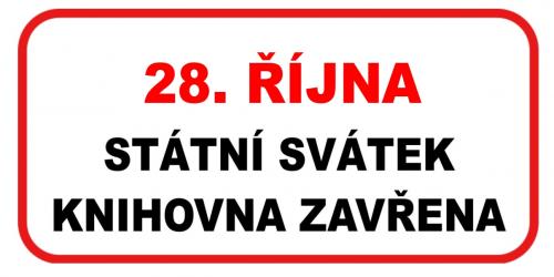 Zobrazit článek - 28. října knihovna UZAVŘENA