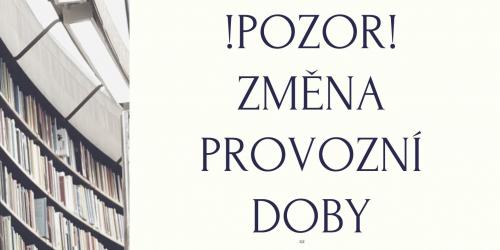 Zobrazit článek - ZMĚNA PROVOZNÍ DOBY DOSPĚLÉHO ODDĚLENÍ