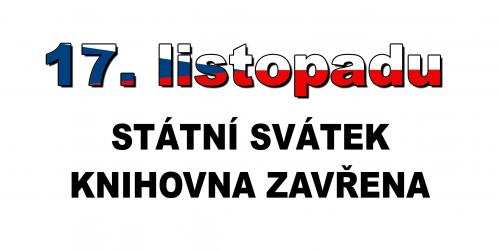 Zobrazit článek - V pondělí 17. listopadu knihovna ZAVŘENA
