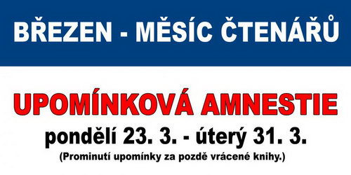 Zobrazit článek - Měsíc čtenářů nabízí zajímavé akce i amnestii
