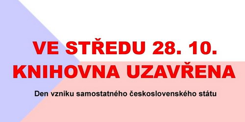 Zobrazit článek - Ve středu 28. 10. 2015. bude knihovna UZAVŘENA!