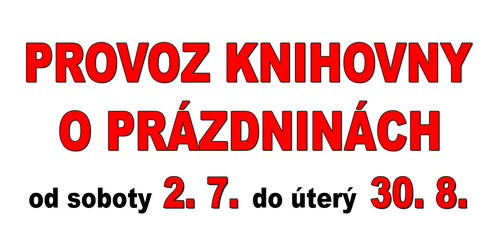Zobrazit článek - ZMĚNA PROVOZNÍ DOBY O LETNÍCH PRÁZDNINÁCH