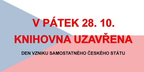 Zobrazit článek - V pátek 28. 10. 2016 bude knihovna UZAVŘENA