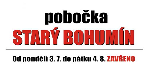 Zobrazit článek - PROVOZ pobočky Starý Bohumín o letních prázdninách
