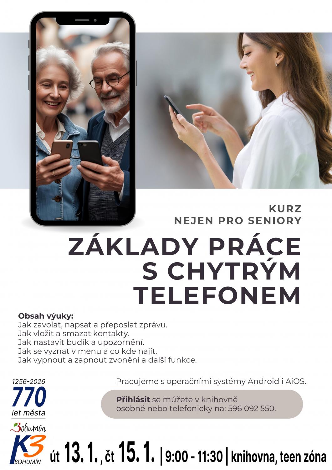 Práce s chytrým telefonem